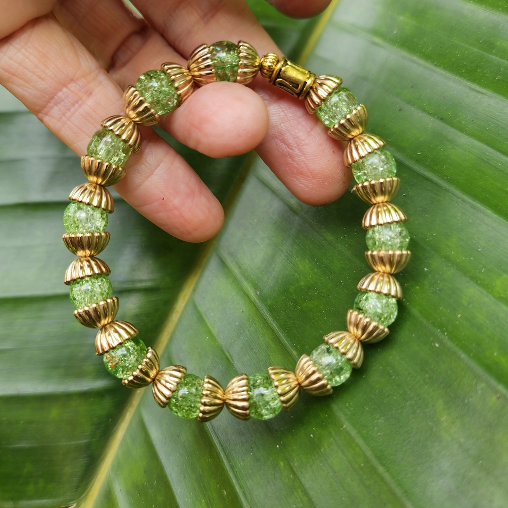 ❤️Unique Jewelry Bubble Crystal Glass Stretchy Bracelet Stacking style